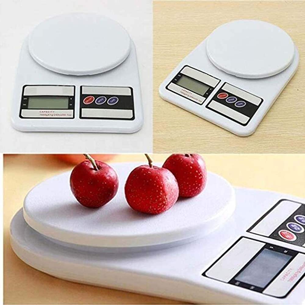 Digital Kitchen Weighing Machine Multipurpose Electronic Weight Scale with Backlit LCD Display for Measuring Food, Cake, Vegetable, Fruit